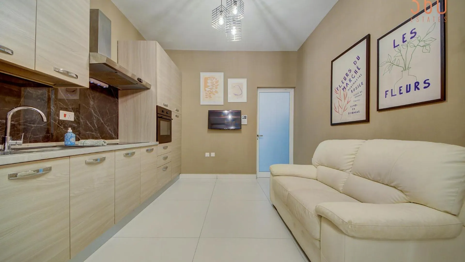 Apartment Fully Equipped 1Br Apt With Wifi & Ac In Gzira By 360 Estates